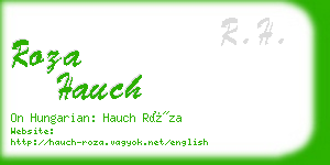 roza hauch business card